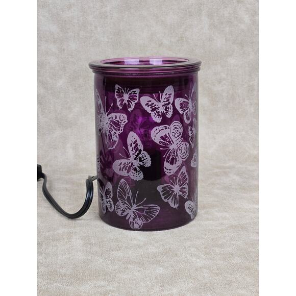 Scentsy Wings Warmer ~ Purple Wax Warmer with Butterflies - Picture 9 of 10